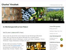 Tablet Screenshot of charles-vinothek.de